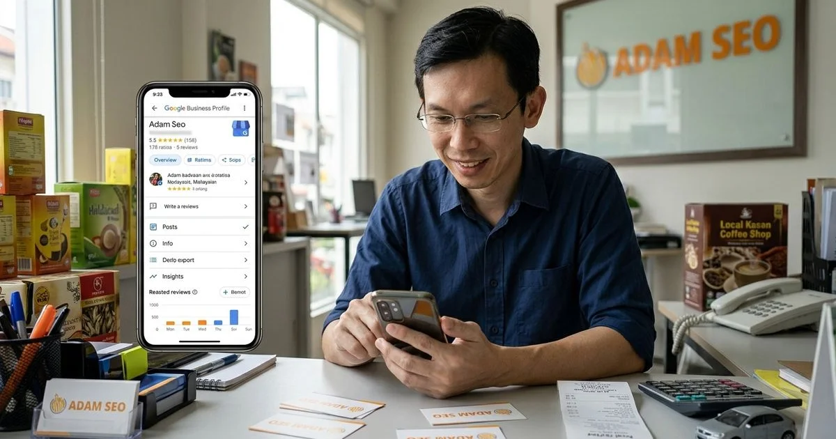 Optimised Google Business Profile dashboard for a Malaysian business