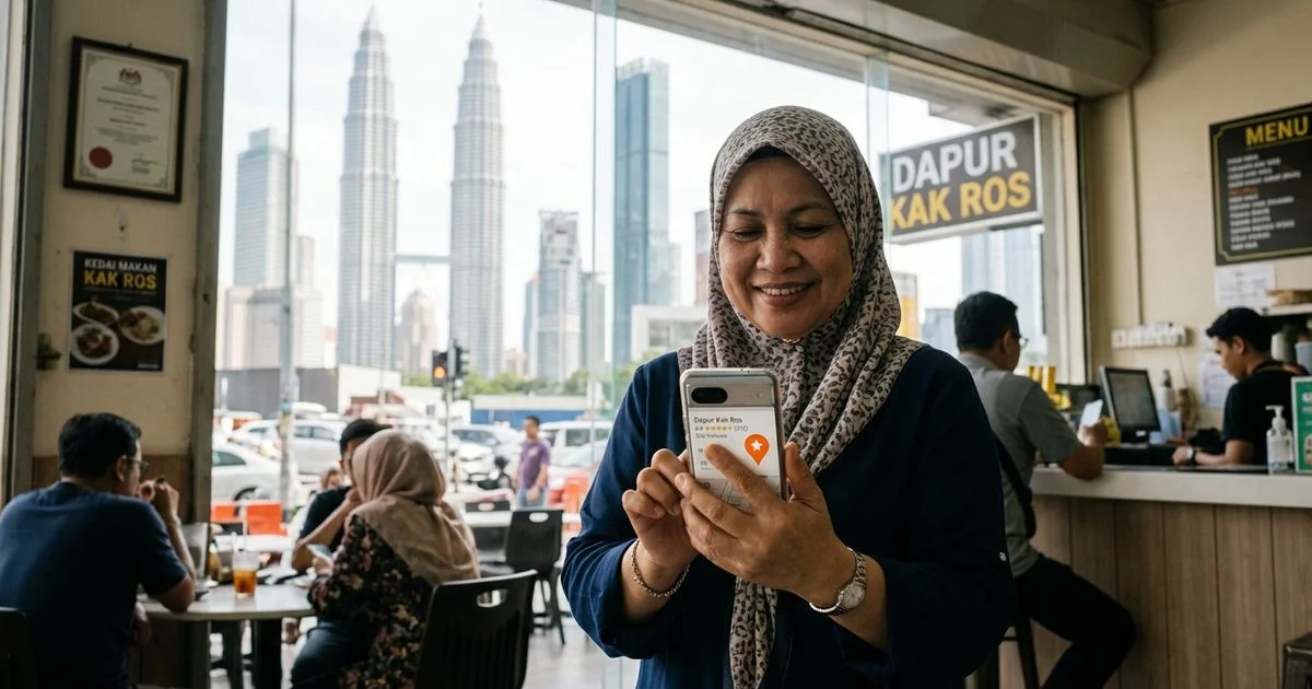 Top three Google Map Pack results for a Kuala Lumpur local search