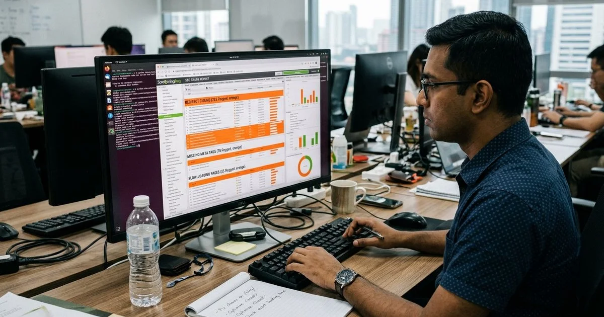 Technical SEO audit findings report for a website